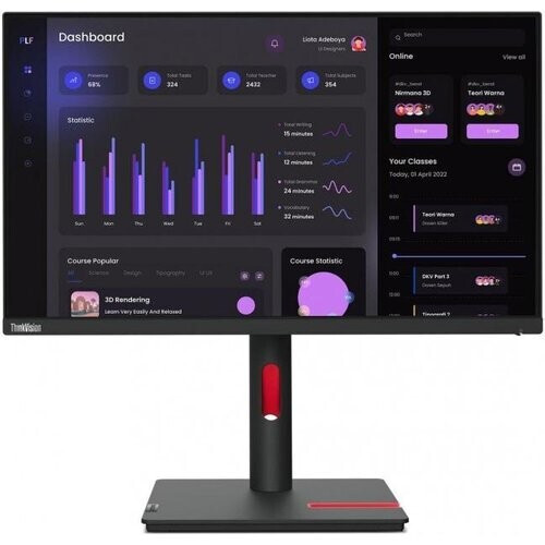 60-inch Lenovo ThinkVision T24i-30 1920 x 1080 LED ...