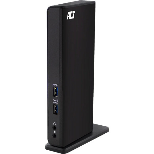Mit der ACT USB-C Dual Monitor Dockingstation ...