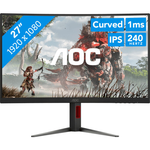 Met de AOC C27G4Z2 Curved werk je scherp en ...