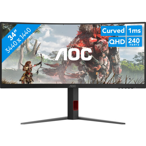 Met de AOC CU34G4Z quad hd 34 inch ultrawide ...