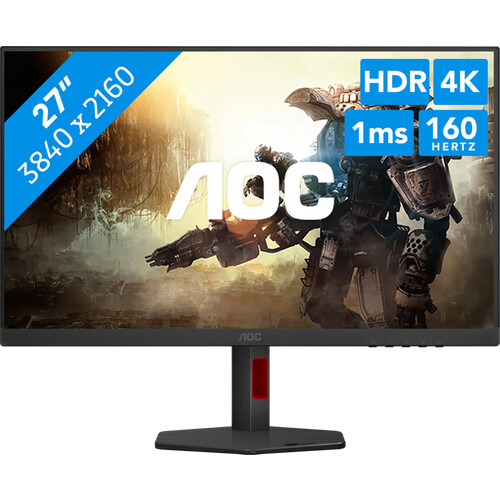 Mit dem AOC U27G4R 27 Zoll 4K-Gaming-Monitor sind ...