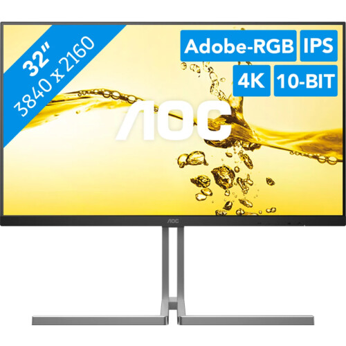 L'écran PC AOC U32U3CV de 31,5 pouces vous permet ...