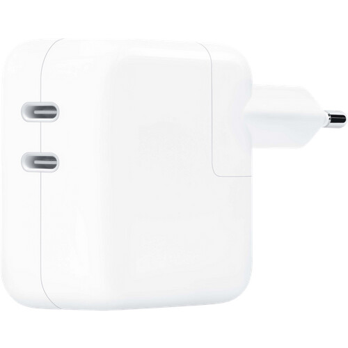 Mit dem Apple 35 W Power Adapter mit 2 ...