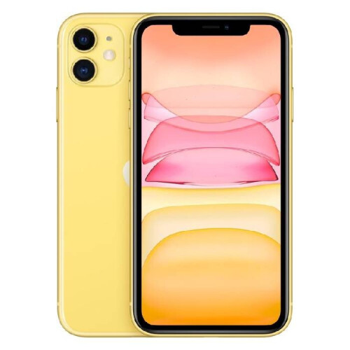 De Apple iPhone 11 in de kleur geel is een ...