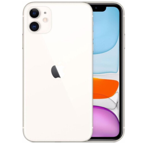 De refurbished Apple iPhone 11 in de kleur wit is ...