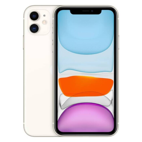 De refurbished Apple iPhone 11 in de kleur wit is ...