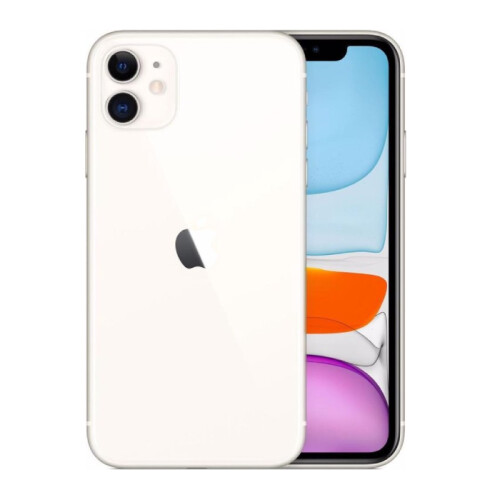 De refurbished Apple iPhone 11 in de kleur wit is ...