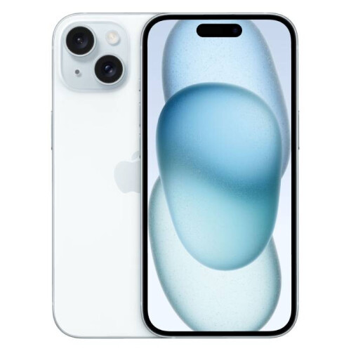 De Apple iPhone 15 in de kleur blauw is een ...