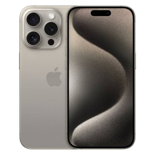 De Apple iPhone 15 Pro in naturel titanium is een ...