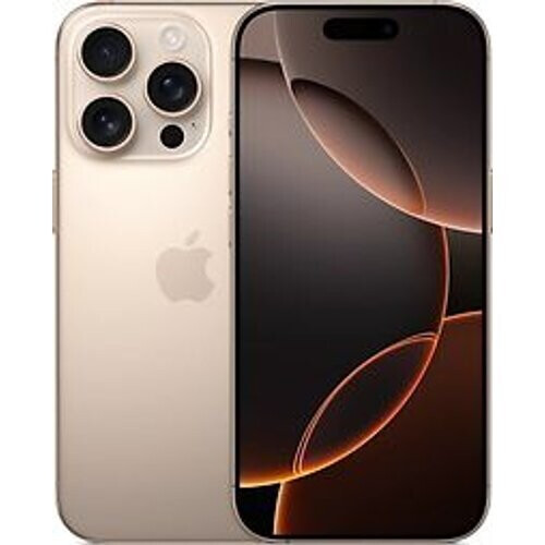 De Apple iPhone 16 Pro in de kleur desert titanium ...