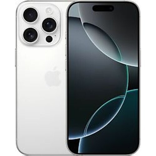 De Apple iPhone 16 Pro in de kleur wit titanium ...