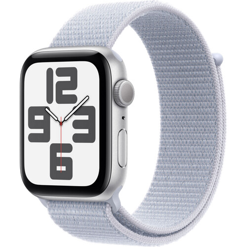 Mit der Apple Watch SE 2024 44 mm Silber Sport ...