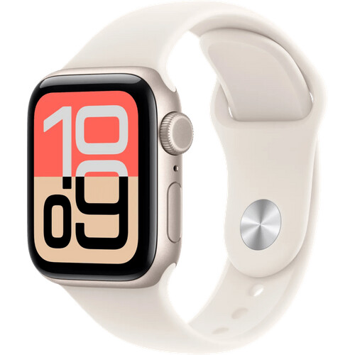 Mit der Apple Watch SE (2025) 5G 40 mm Polarstern ...