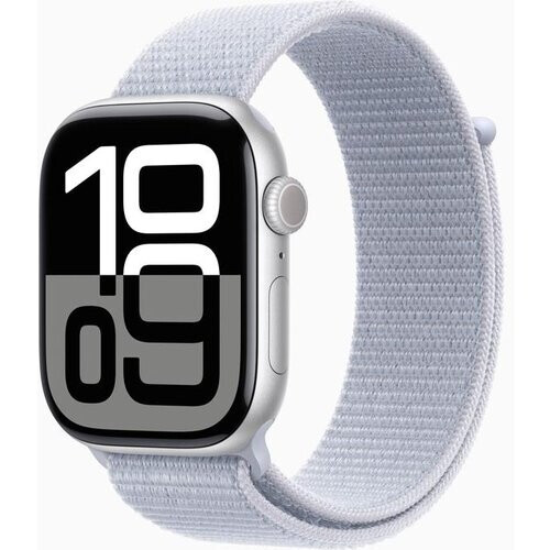 Apple Watch 46mm Silver Aluminum Case Cloud Blue ...