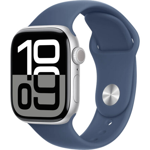 Mit der Apple Watch Series 10 42 mm Silber ...