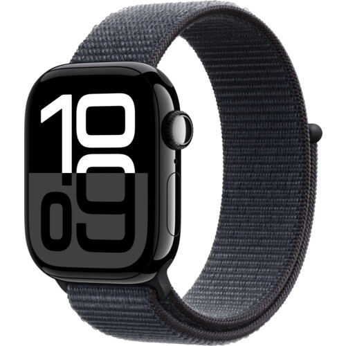 Met de Apple Watch Series 10 42mm Zwart Sportband ...