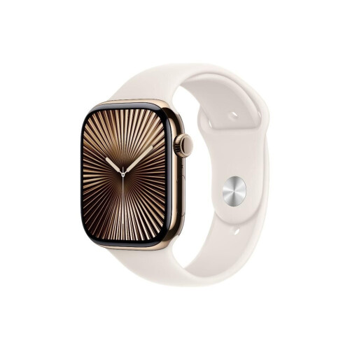 De Apple Watch Series 10 - 46mm - Titanium - Goud ...