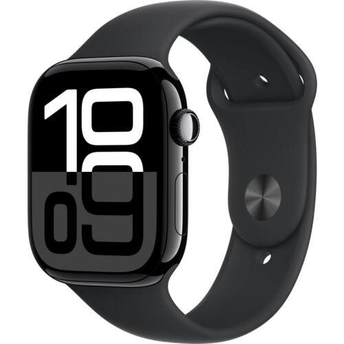 Met de Apple Watch Series 10 46mm Zwart Sportband ...