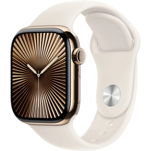 Met de Apple Watch Series 10 4G 42mm Titanium Goud ...