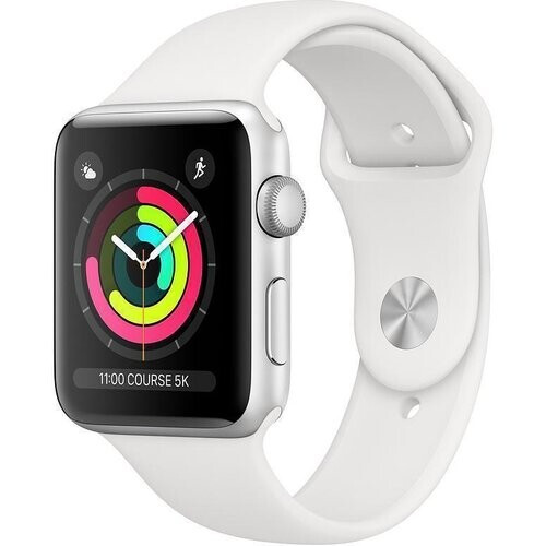 Apple Watch (Serie 3) 38 - Silber / Weißaluminium ...