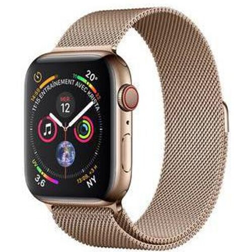 Apple watch (Series 4) 44mm - Acier inoxydable Or ...