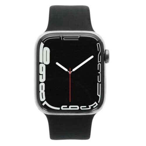 Apple Watch Series 7 Acier Inox argent 45mm ...
