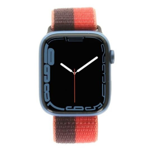 Apple Watch Series 7 Aluminium bleu 45mm Bracelet ...