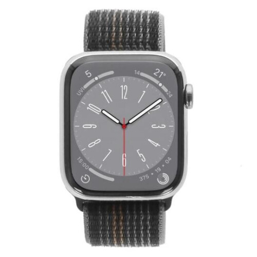 Apple Watch Series 8 Acier Inox argent 45mm Boucle ...