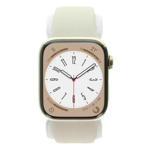 Apple Watch Series 8 Edelstahlgehäuse gold 45mm ...