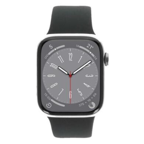 Apple Watch Series 8 Edelstahlgehäuse silber 45mm ...