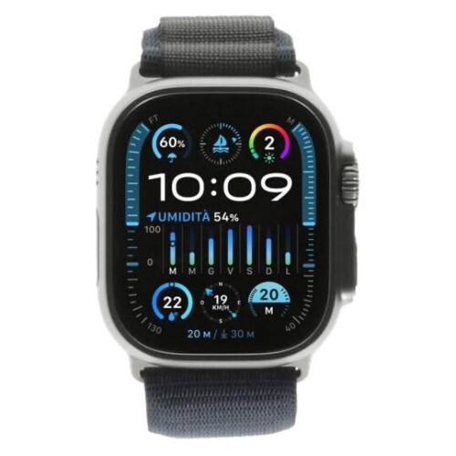 Apple Watch Ultra 2 titane 49mm Alpine Loop bleu M ...