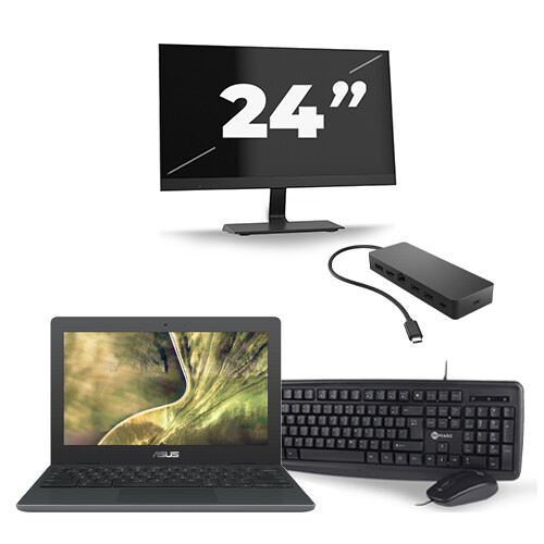 Frontend naam:Asus C204M + 1x 24 inch ...