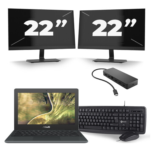 Frontend naam:Asus C204M + 2x 22 inch ...