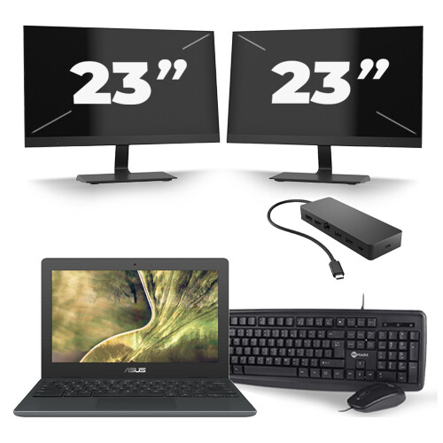 Frontend naam:Asus C204M + 2x 23 inch ...
