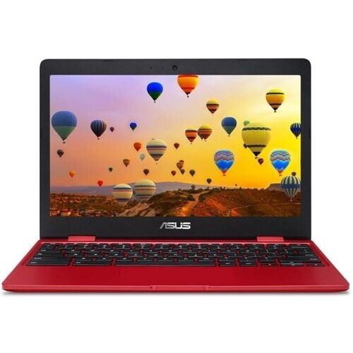 The red ASUS 11.6" 32GB Chromebook is a thin and ...