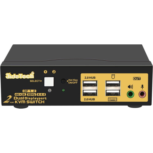 Auto Detection Dual Monitor DisplayPort KVM Switch ...