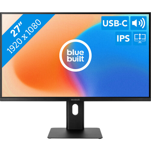 Arbeite auf dem BlueBuilt 27 Zoll Full-HD-Monitor ...