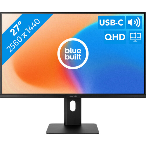 Arbeite auf dem BlueBuilt 27 Zoll Quad-HD-Monitor ...