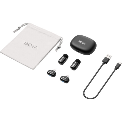 Le Boya Mini 2 Noir pour USB-C et Lightning est un ...