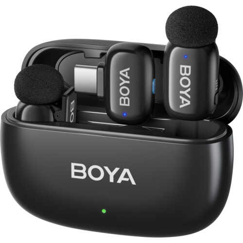 De Boya Mini Ultra-Mini Zwart (Usb C) is een set ...