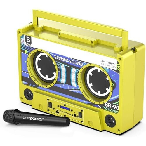 This portable Bluetooth Speaker is in the shape of ...