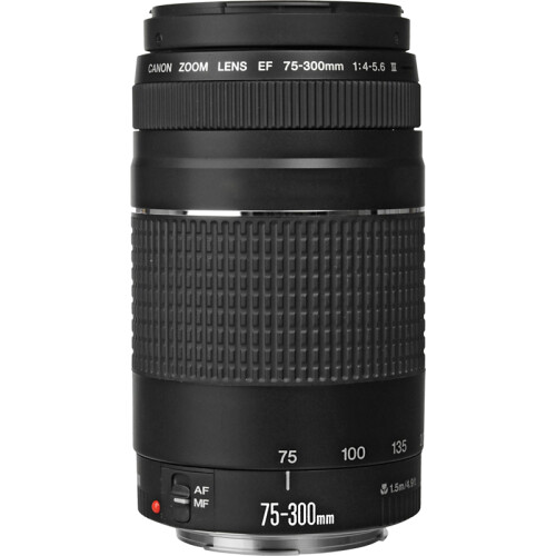 Het Canon EF 75-300mm f/4.0-5.6 III objectief is ...
