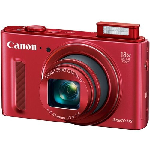 Canon PowerShot SX610HS - Rojo + Canon Zoom 18x ...