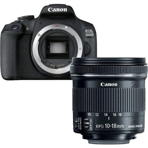 Compact canon eos 2000d + ef-s 10-18 f/4.5-5.6 is ...
