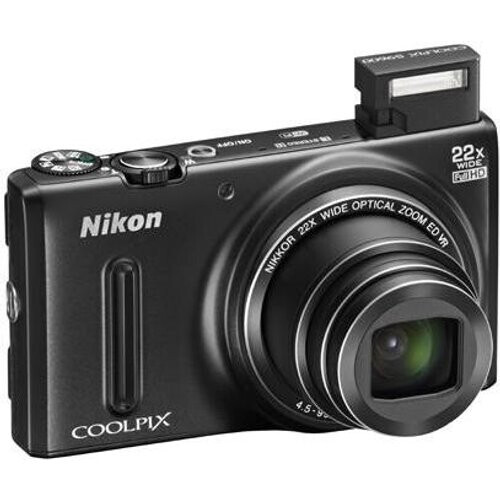 Compact - Nikon CoolPix S9600 - Black + Nikon ...