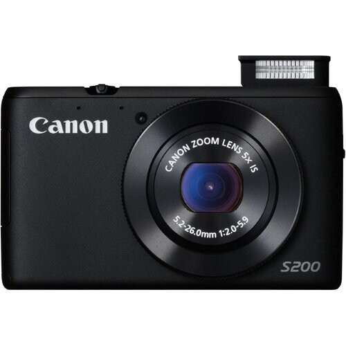 Compact - Canon PowerShot S200 Black + Lens Canon ...