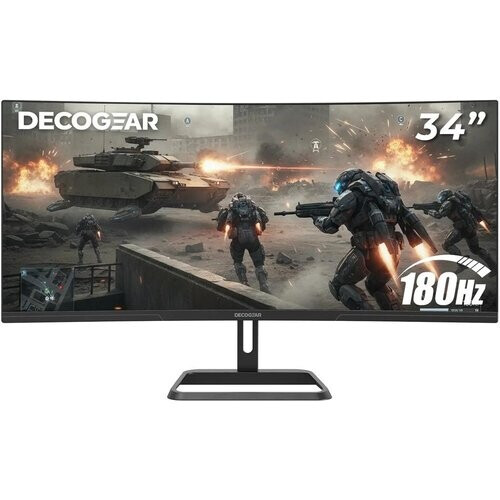 Deco Gear 34" Curved Monitor 3440x1440 21:9 ...