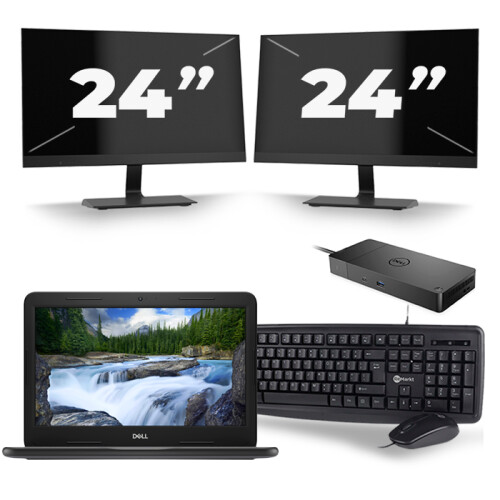 Frontend naam:Dell Latitude 3300 + 2x 24 inch ...