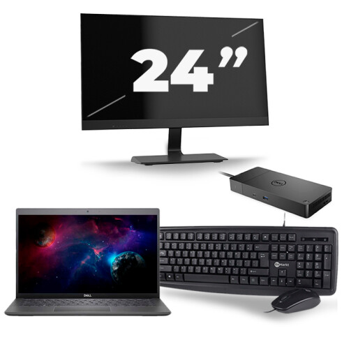 Frontend naam:Dell Latitude 3301 + 1x 24 inch ...