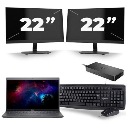 Frontend naam:Dell Latitude 3301 + 2x 22 inch ...